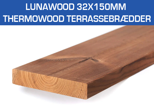 Lunawood 32x150mm Terrassebrædder Thermowood