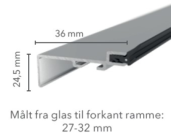 DAFA GL-glasliste GL-36 Alu 600 cm