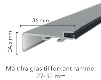 DAFA GL-glasliste GL-36 Hvid 150 cm