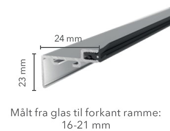 DAFA GL-glasliste GL-24 Alu 150 cm 
