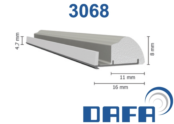 DAFA Q-lon 3068 tætningsliste grå