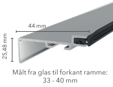 DAFA GL-glasliste GL-44 Alu 600 cm
