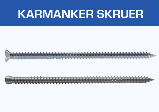 Karmanker skruer