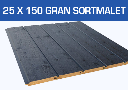 25x150 gran sortmalet