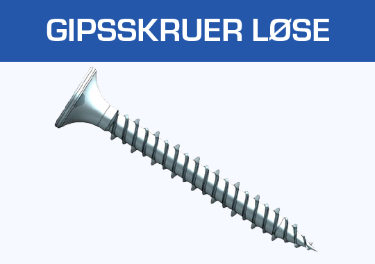 Gipsskruer løse