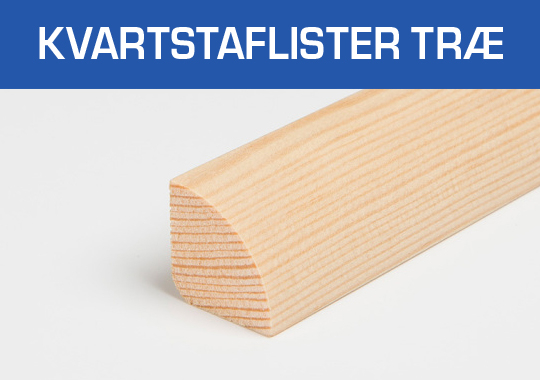 Kvartstaflister umalet træ