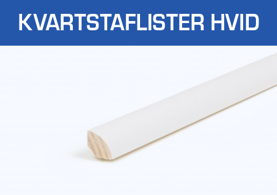 Kvartstaflister Hvidmalet