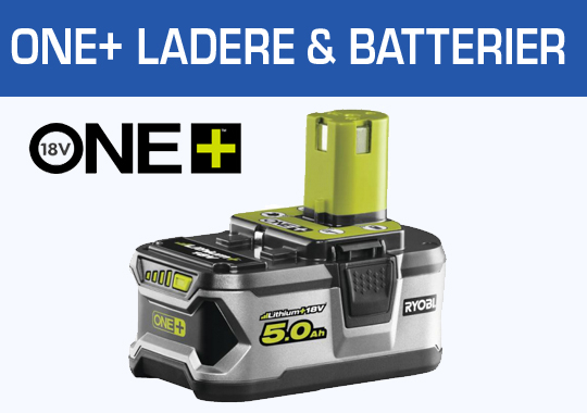 Ryobi ONE+ Ladere & Batterier