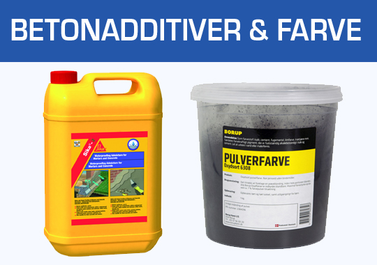 Betonadditiver & Farve