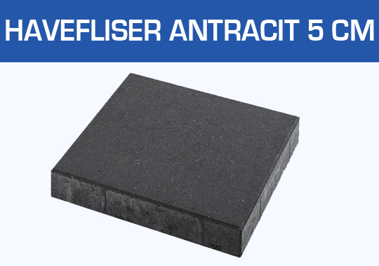 Havefliser Antracit 5 cm