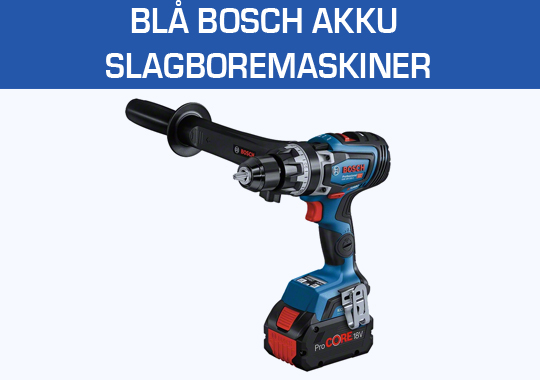 Blå Bosch Akku Slagboremaskiner