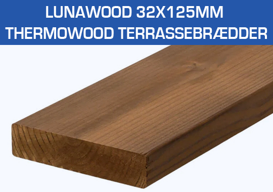 Lunawood 32x125mm Terrassebrædder Thermowood