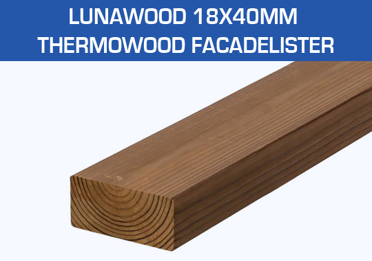 LunaWood 18x40mm Thermowood Facadelister