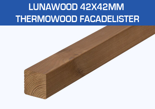 LunaWood 42x42mm Thermowood Facadelister