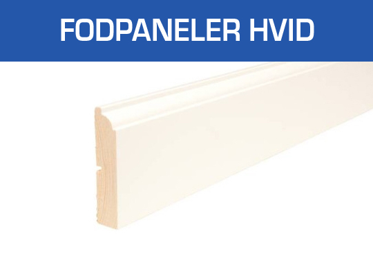 Fodpaneler Hvidmalet fyr