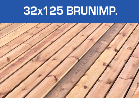 32x125mm (28x118) Brunimprægneret