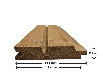 Lunawood 25x125mm Thermowood Design beklædning 480 cm