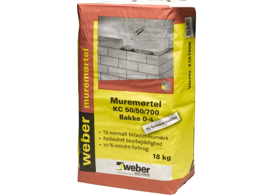 Weber muremørtel 0-4 mm bakke 18kg