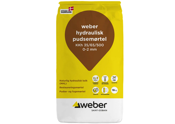 Weber Hydraulisk Pudsemørtel KKh 35/65/500 0-2 mm 18 kg
