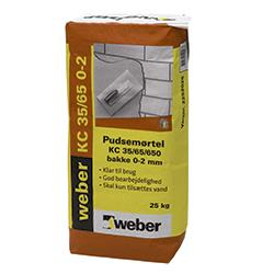Weber Pudsemørtel KC 35/65/650 Bakke 0-2 mm 18 kg
