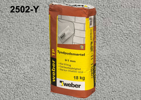 Weber Tyndpudsmørtel Grå 2502-Y 18 kg.