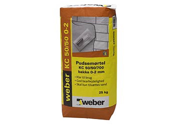 Weber pudsemørtel strand 0-2mm 25kg