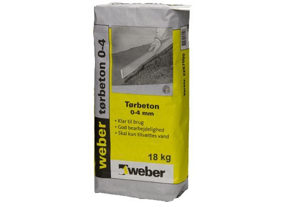 Weber Tørbeton 0-4 mm 18 kg.
