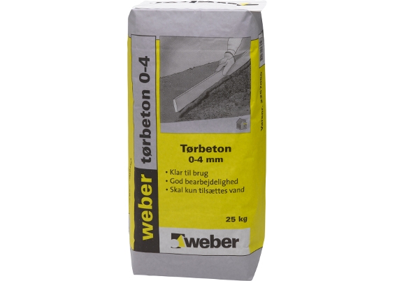 Weber tørbeton 0-4mm 25kg