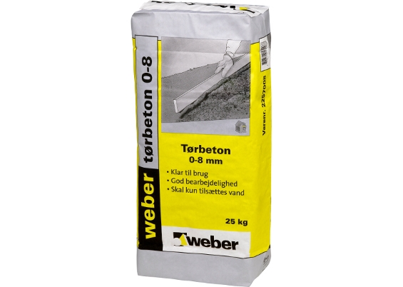 Weber tørbeton 0-8 mm 25kg