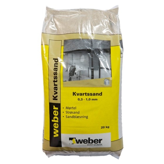 Weber ovntørret kvartssand 0,3-1 mm 20kg