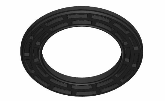 30 mm Topring i genbrugsplast u/fals 320/490mm