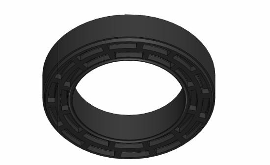 100 mm Topring i genbrugsplast u/fals 320/490mm