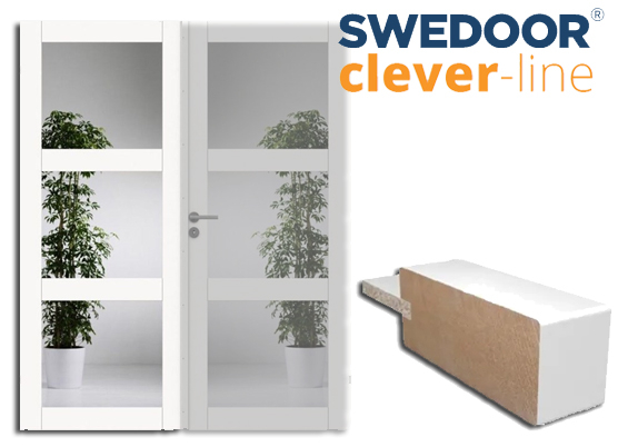 Swedoor Purity GW3L hvid M8x21 stående