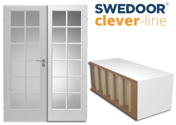 Swedoor Style SP12 hvid M8x21 stående