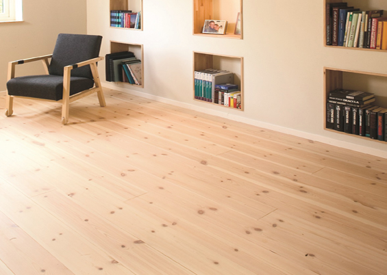 Norrlands Basic Fyr trægulv B-sort.  30x180mm