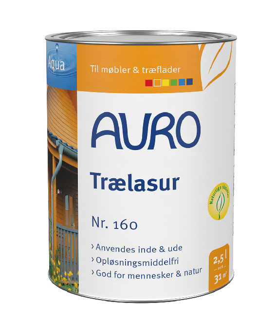 Auro trælasur nr 160 sort 2,5 ltr