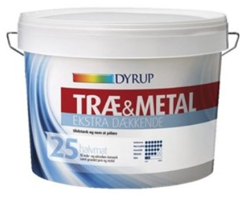 Dyrup Træ & Metal 25 Hvid 2,25lt