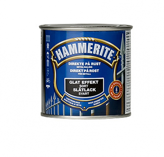 hammerite glat-effekt sort