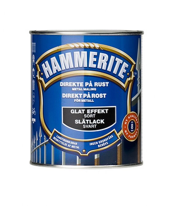 hammerite glat-effekt sort