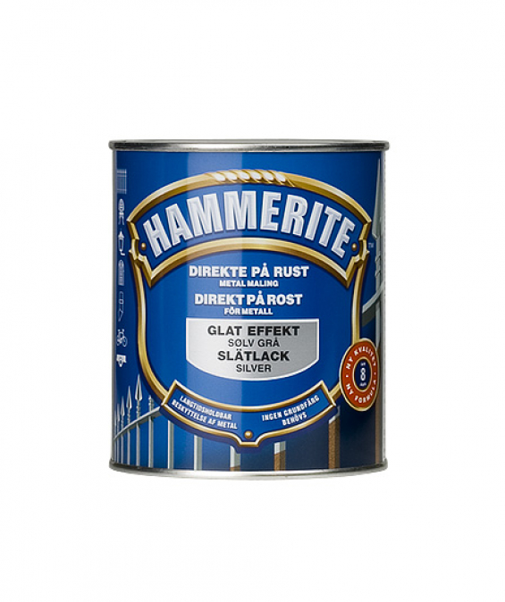 hammerite glat-effekt sølv