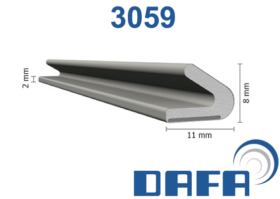 DAFA Q-lon 3059 tætningsliste grå 10mt