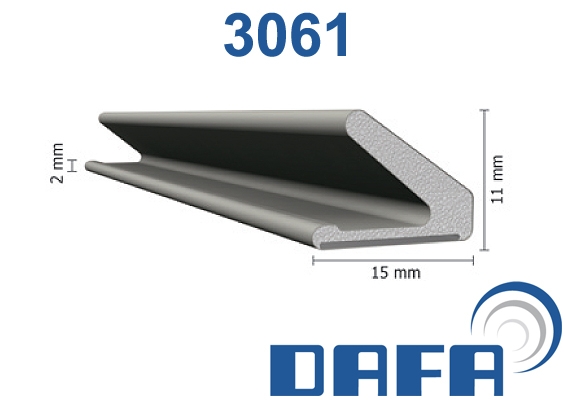 DAFA Q-lon 3061 tætningsliste grå 10mt