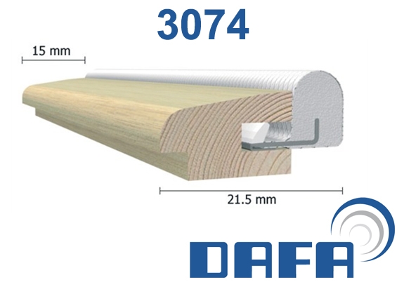 Dafa træliste hvid Q-lon 2,4 m