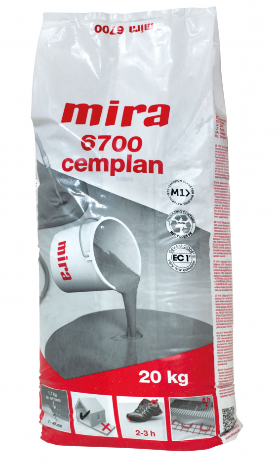 Mira 6700 Cemplan gulvafretningsmasse 20kg