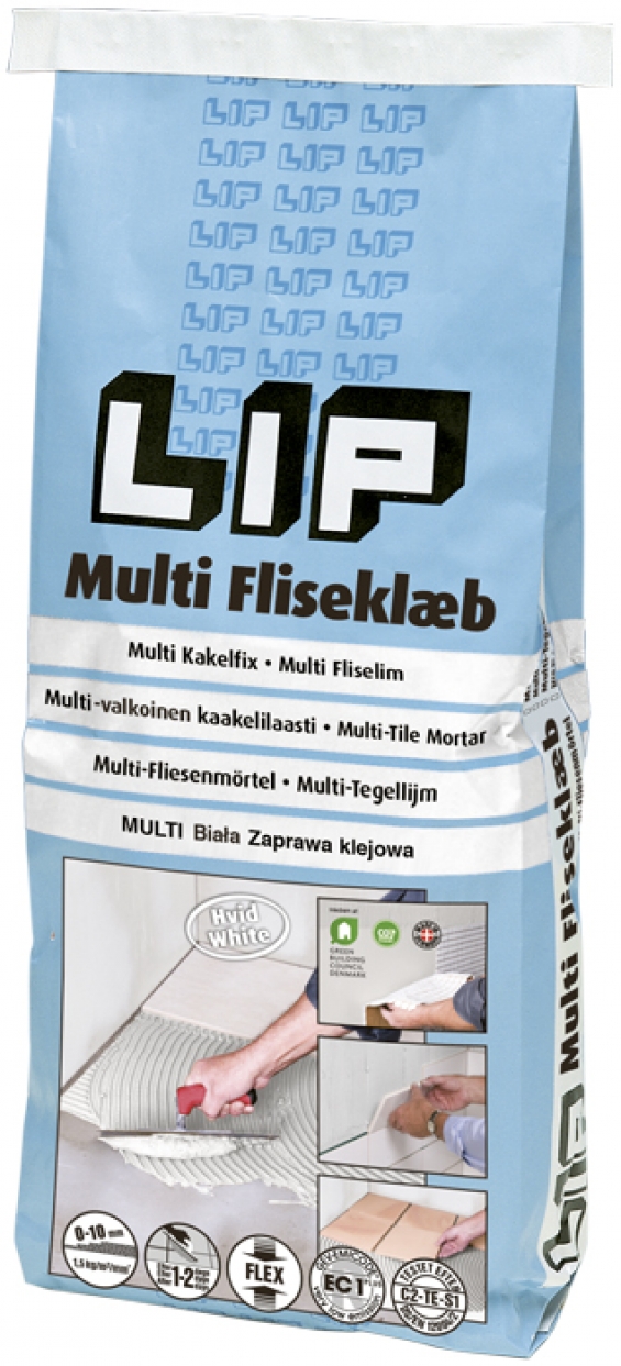 LIP Multi fliseklæb hvid 20kg