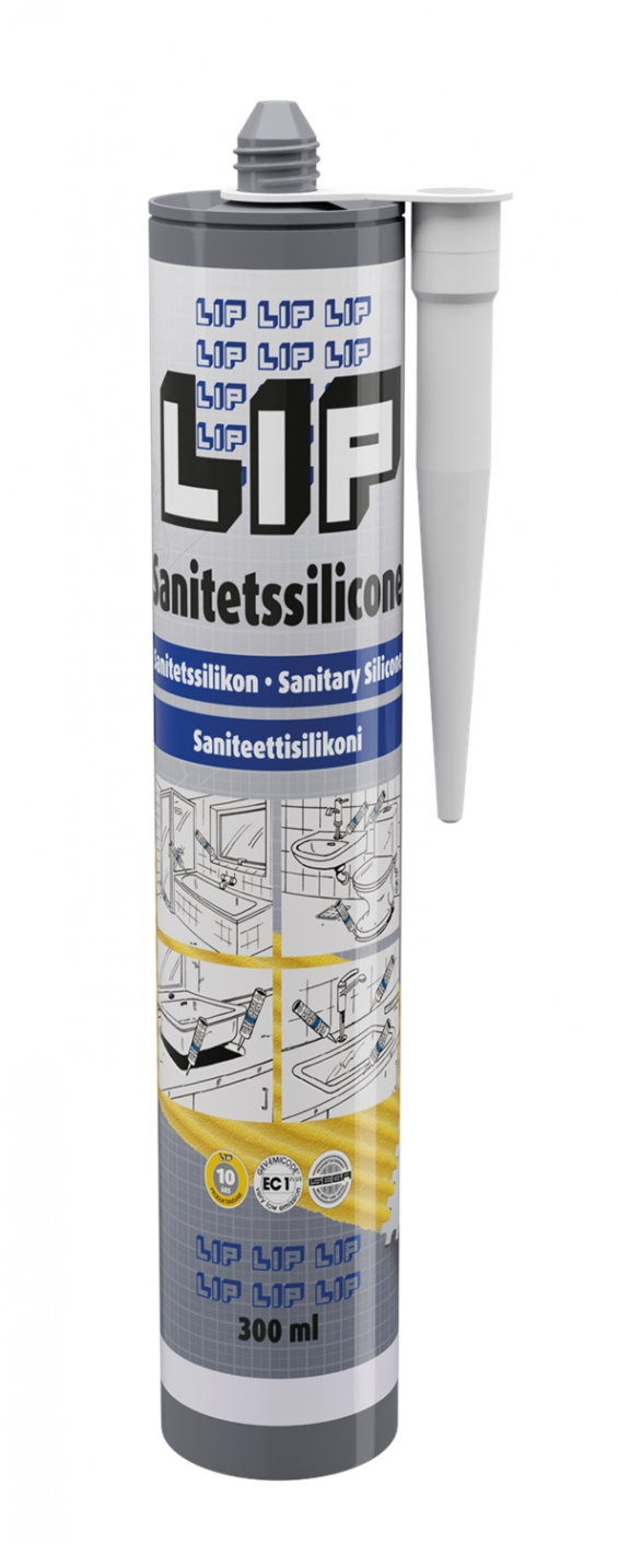 LIP Sanitetssilicone Hvid 0,3 ltr
