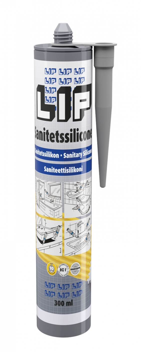 LIP Sanitetssilicone Koksgrå 0,3 ltr