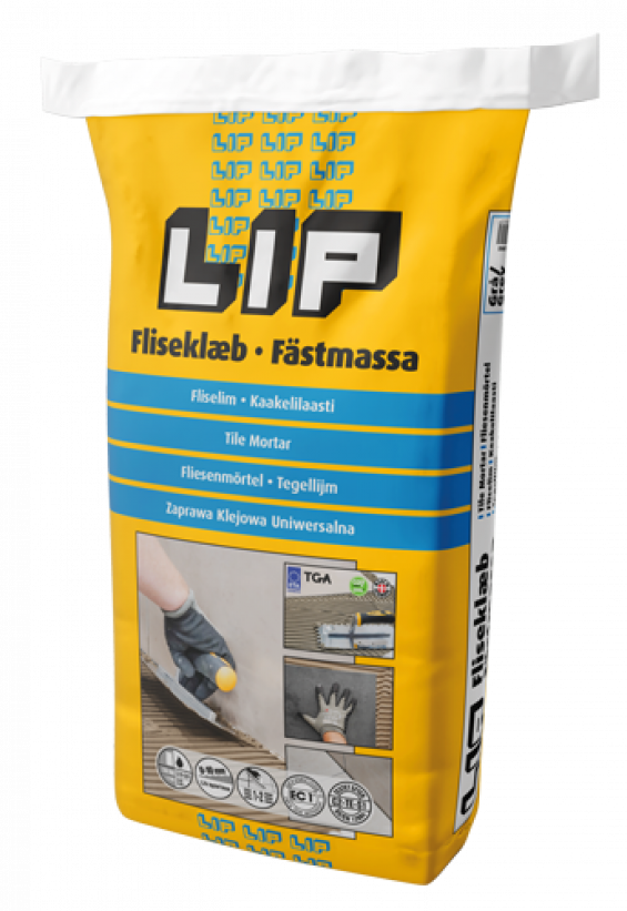 Lip Fliseklæb Grå 5 kg