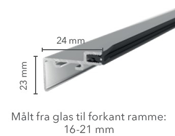 DAFA GL-glasliste GL-24 Alu 600 cm