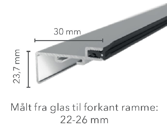 DAFA GL-glasliste GL-30 Alu 600 cm